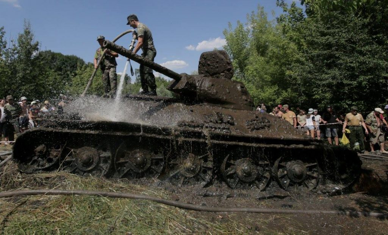 Tanque encontrado en el río Don. Getty